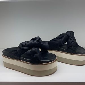 GANNI Knotted Platform Slide Sandal in sz 38/8
